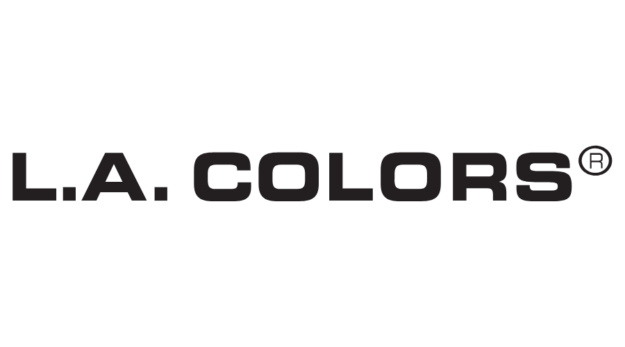 Black bold text logo reading L.A. COLORS® in all capital letters on a plain white background, as seen at Jazz Beauty Supply in Detroit. The R in a circle indicates a registered trademark.